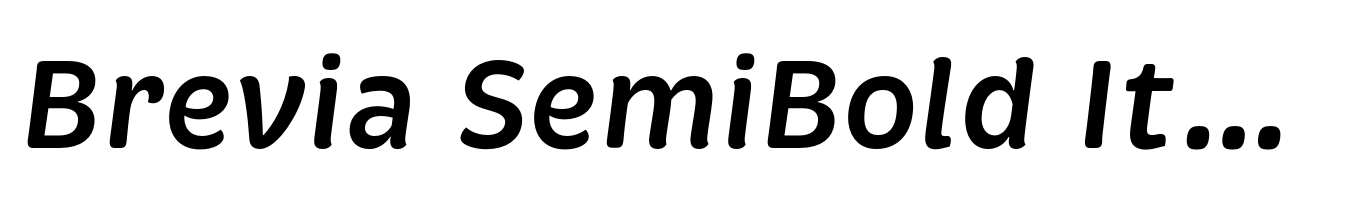 Brevia SemiBold Italic